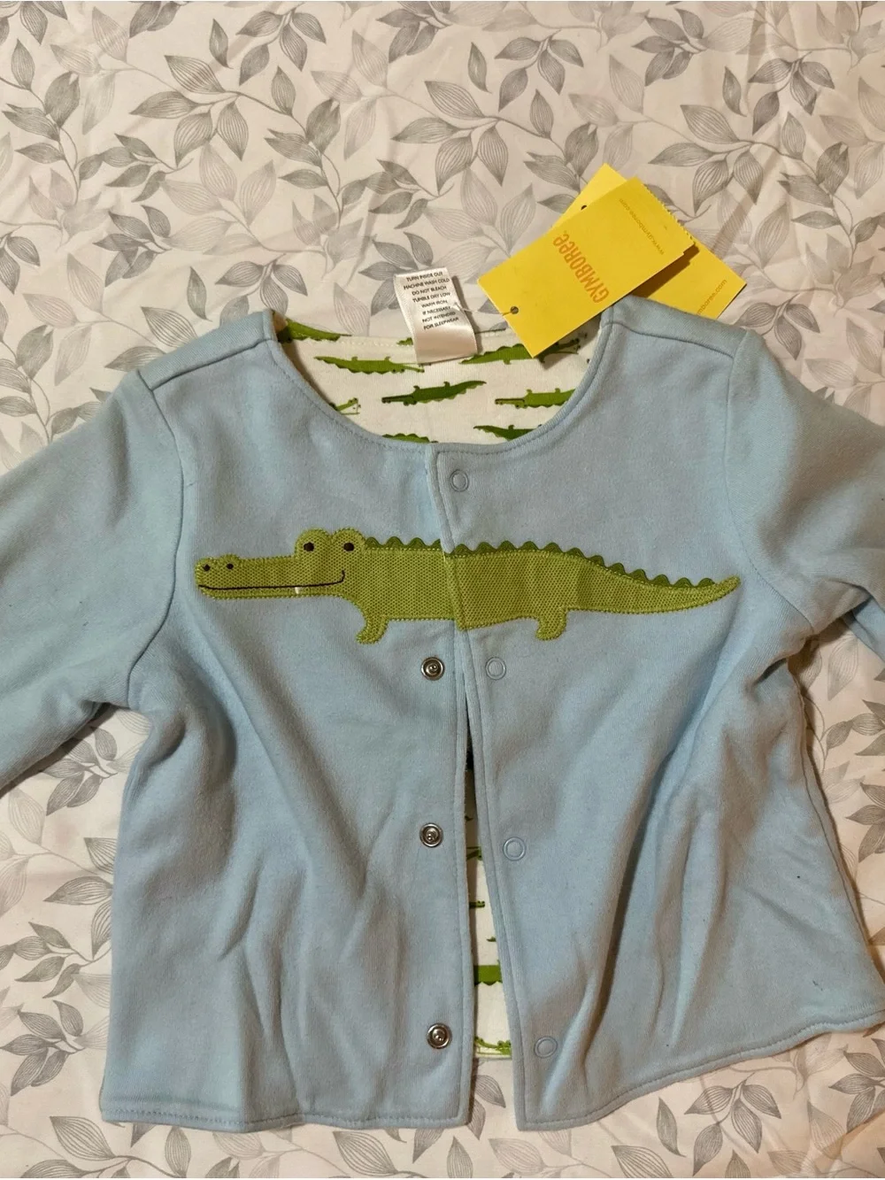 Gymboree Light Blue Jacket with Green Alligator Detail